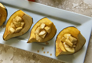 spicy apple-filled squash