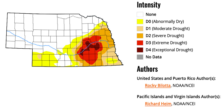 Nebraska drought map, Dec. 28, 2023