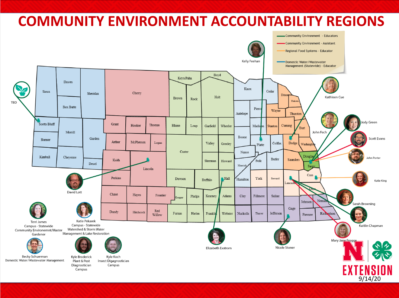Map of Community Environment Staff.
